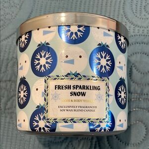 BBW Fresh Sparkling Snow 3 wick candle